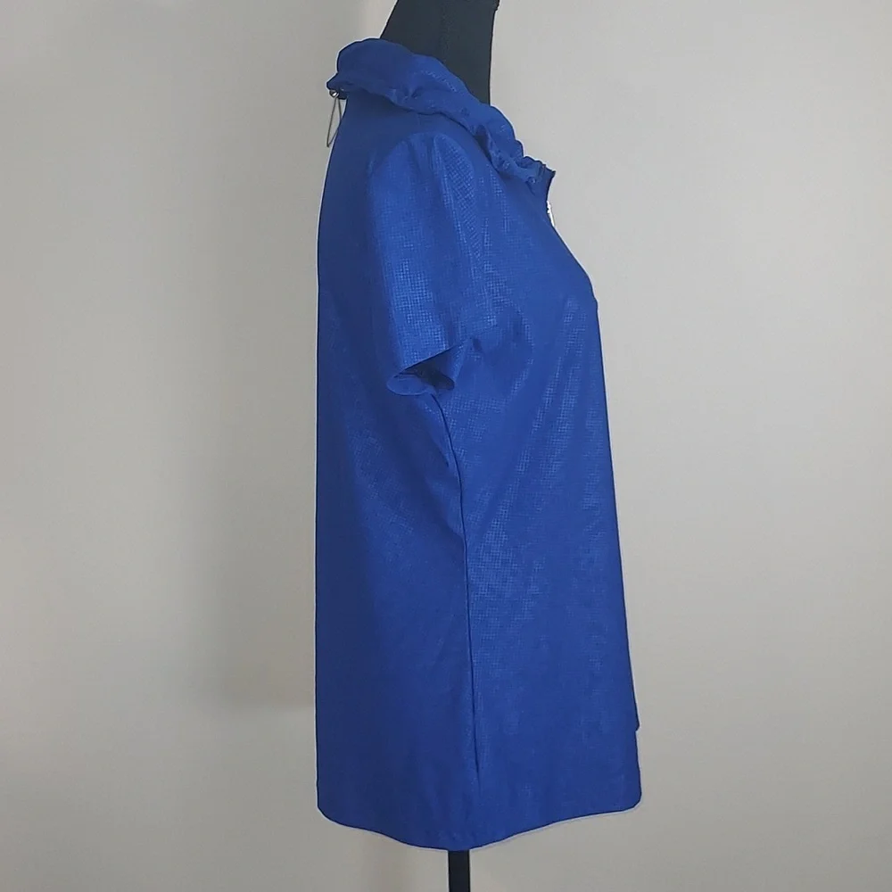 Nike Golf Dri-Fit Blue Zip Front Performance Top Women's Size Large